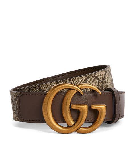 Gucci Double G Thin Leather Belt .